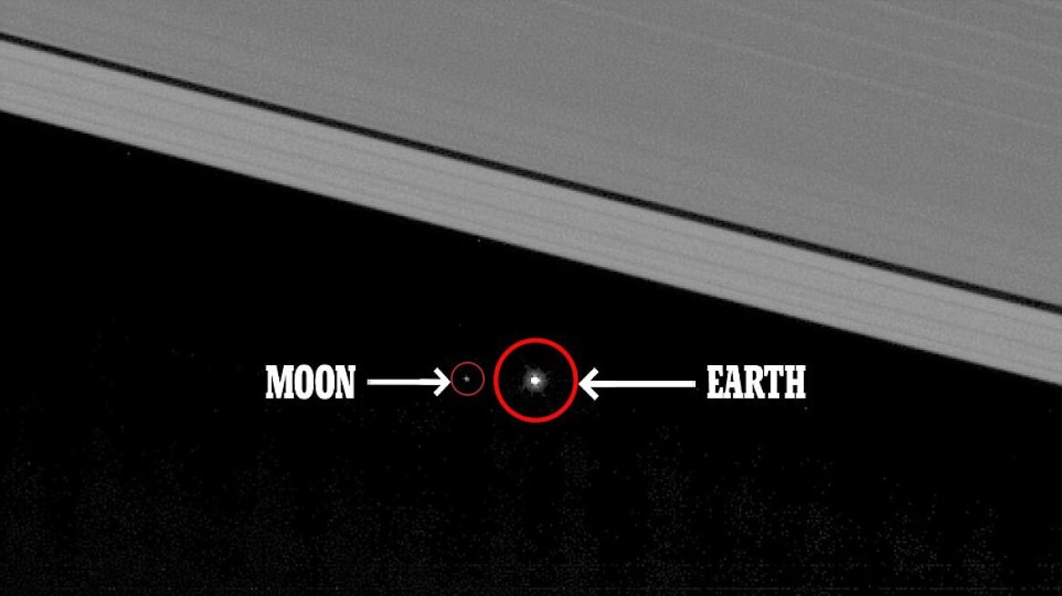 Εκπληκτικές φωτογραφίες: Η Γη και η Σελήνη όπως φαίνονται από τον Κρόνο